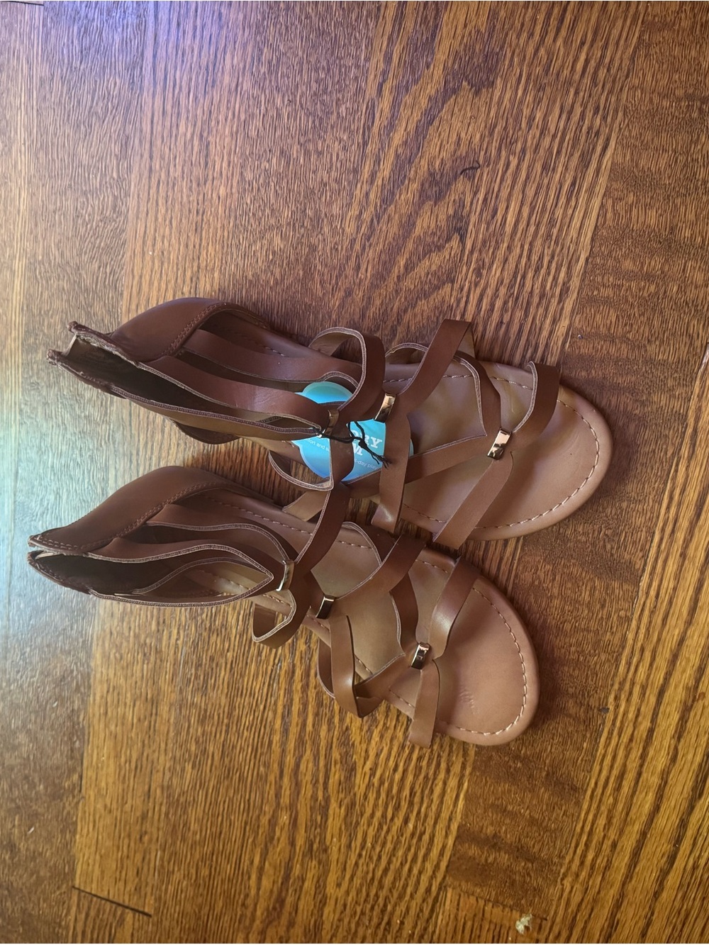SO Girls Brown Strappy Gladiator Sandals. New with tags